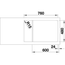 Blanco Legra 6 S Compact cafe + Handbetätigung