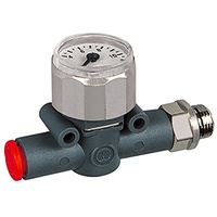 Riegler Manometer, Gewinde (Eing.) - Schlauch (Ausg.), G 1/8,