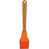 Premier Housewares Küchenpinsel, Orange Silikon, Bambusgriff