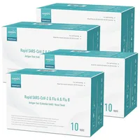 EUROPAPA Influenza-Schnelltest Corona + Influenza A/B 3in1 Schnelltest, 40-tlg., Zuhause, Einzelverpackt, Schnelles Ergebnis, einfache Handhabung, hohe Genauigkeit