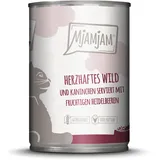 MjAMjAM Nassfutter Herzhaftes Wild & Kaninchen an Fruchtigen Heidelbeeren 400 g