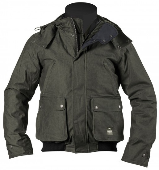 Helstons Walk Motorfiets textiel jas, groen-bruin, XL