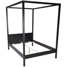 le quai des affaires Weber Industries Himmelbett, Schwarz/ Holzwerkstoff, 140x190 cm, Schlafzimmer, Betten