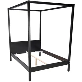 le quai des affaires Weber Industries Himmelbett, Schwarz/ Holzwerkstoff, 140x190 cm, Schlafzimmer, Betten