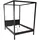 le quai des affaires Weber Industries Himmelbett, Schwarz/ Holzwerkstoff, 140x190 cm, Schlafzimmer, Betten