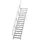 Günzburger MUNK Treppe 45° Stufenbreite 800 mm 16 Stufen Aluminium geriffelt - 600276