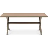 Idimex ISOLA Gartentisch 180 x 100 x 76 cm Champagne/Greige