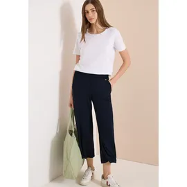 Cecil Style Neele High Waist Wide Leg Hose Blau M