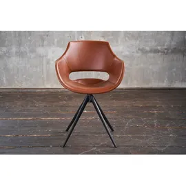 KAWOLA Zaja Kunstleder drehbar vintage cognac
