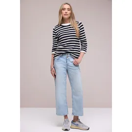 STREET ONE Wide Leg Jeans im Loose Fit Bleached Random wash 34 - 34W / 26L