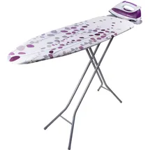 Orbegozo TP2000 - Bügelbrett, aus Stahlgeflecht gefertigt, Baumwollüberzug, Halterung für Bügeleisen, Weiß und Violett, 114 x 36 cm