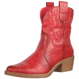 Elara Damen Stiefeletten Cowboy Boots Chunkyrayan 301-A31P Red PU-38 - 38 EU