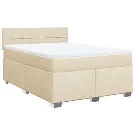 vidaXL Boxspringbett 160 x 200 cm Creme