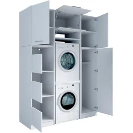 laundreezy Mehrzweckschrank-Set 168 x 238 x 68 cm Weiß