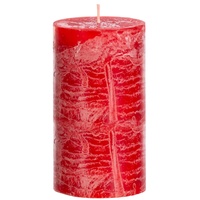 Brandsseller Stumpenkerze Einzeln | 9x15 cm | Weihnachtskerze | Adventskranz | Rot