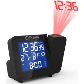 Miraval Funk-Projektionswecker schwarz