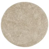 vidaXL Teppich ISTAN Hochflor Glänzend Beige Ø 80 cm