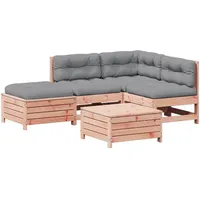 VidaXL 5-tlg. Garten-Lounge-Set mit Kissen Massivholz Douglasie