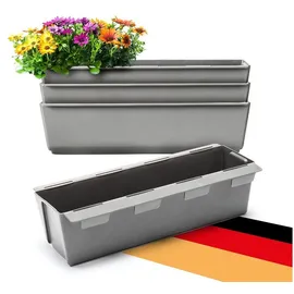 BigDean Blumenkasten 37 x 13 x 9,5 cm Grau