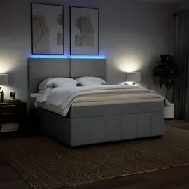 vidaXL Boxspringbett 180 x 200 cm Hellgrau