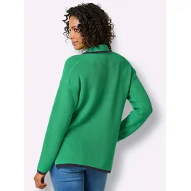 CREATION L Lyocell-Baumwoll-Pullover grün 38