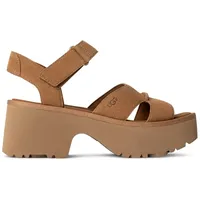 UGG Australia UGG New Heights Damen-Sandalen mit Knöchelriemen, Kastanie,