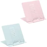 Relaxdays Buchständer Stahl Blau/Rosa 2 St.