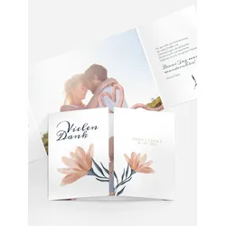 Dankeskarten Hochzeit selbst gestalten mit Spruch und Fotos im Onlinedesigner bei Meine-Kartenmanufaktur.de