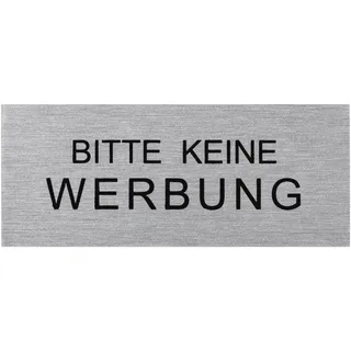 PRO PLUS Hinweisschild Aluminium Bitte keine Werbung Selbstklebend