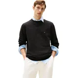 Tommy Hilfiger Herren. Sweatshirt Essential Fleece Crewneck Pullover schwarz XXL