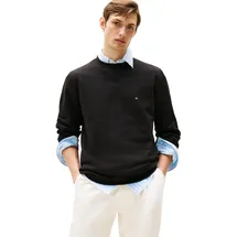 Tommy Hilfiger Herren. Sweatshirt Essential Fleece Crewneck Pullover schwarz XXL