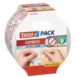 tesa Packband tesapack® EXPRESS Crystal Clear transparent 50,0 mm x 50,0 m 1 Rolle