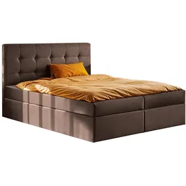 Kaiser Möbel Boxbett, Braun H3, 160x200 cm Schlafzimmer, Betten, Boxspringbetten