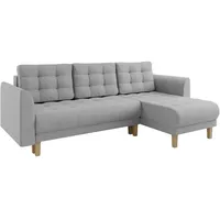 Beautysofa Ecksofa Moderne, elegante, stilvolle skandinavische Ecke SANDI, B238/H:80/T:148cm, Die Lieferung beinhaltet die Lieferung in die Wohnung grau