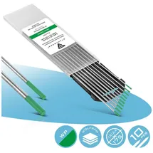 STAHLWERK Wolframelektroden WP Grün Set 5 x 1,6 mm + 5 x 2,4 mm x 175 mm