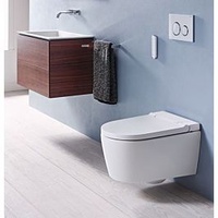 Geberit AquaClean Sela Komplett-Set mit Duofix Vorwandelement, Sigma 20 Betätigungsplatte, weiß