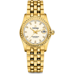 Titoni Damen Cosmo 729 G-541 - silber,-,Gelbgold - 27mm