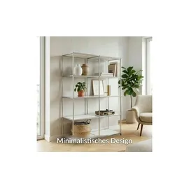 Floordirekt Regal Metall 78 x 40 x 118 cm Weiß