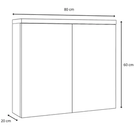 Badplaats Toledo 80 cm weiß