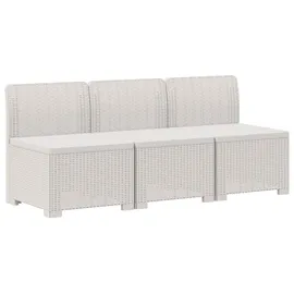 vidaXL 3-Sitzer Garten Sofa 3 x 2 x 0 cm Weiß