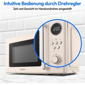 Medion MD15000 Retro Mikrowelle Solo beige 800W 20L