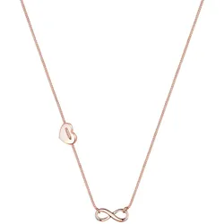 Elli Herz Infinity Unendlichkeit Symbol 925 Silber rosefarben Damen 
