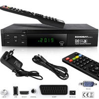 Echosat HDMI SCART HD Receiver Satellit DVB S2 HD Receiver für SAT Digitaler Satelliten SAT Receiver (DVB-S/S2, HDMI, SCART, 2x USB 2.0, Full HD 1080p) (Vorprogrammiert für Astra Hotbird und Türksat)