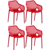 CLP Gartenstuhl Air XL 57 x 44 x 81 cm rot 4 St.