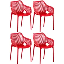 CLP Gartenstuhl Air XL 57 x 44 x 81 cm rot 4 St.