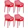 CLP Gartenstuhl Air XL 57 x 44 x 81 cm rot 4 St.