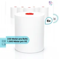 Blanc HYGIENIC Handtuchrollen "Smart ECO" 6 Rollen je SET, 1-lagig, 230m je Rolle, 100% TAD-Qualität, für Blanc Cosmos Handtuchspender