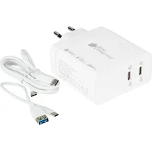 Good Connections GC USB-Schnellladegerät 140W GaN-Technologie, 2x USB-C, PD 3.1, QC 5.0, PPS weiß
