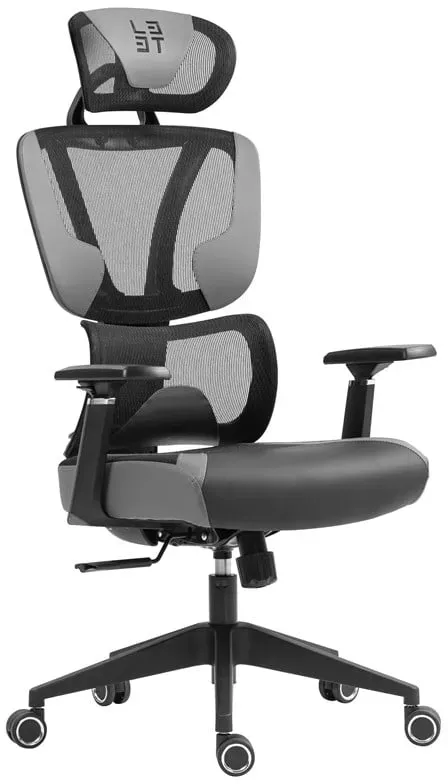 FuzionX Ergo Gaming Stuhl - Grau - Mesh fabric - Bis zu 120 kg
