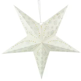 Harms Import LED X-MAS Decken Hänge Stern Weihnachts Lampe Fenster Deko weiß Schnee Flocke